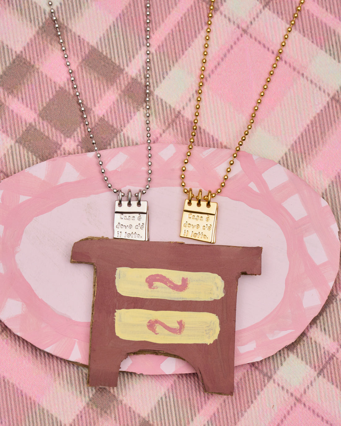 YVIS Calendar Brass Necklace - Casa Collection