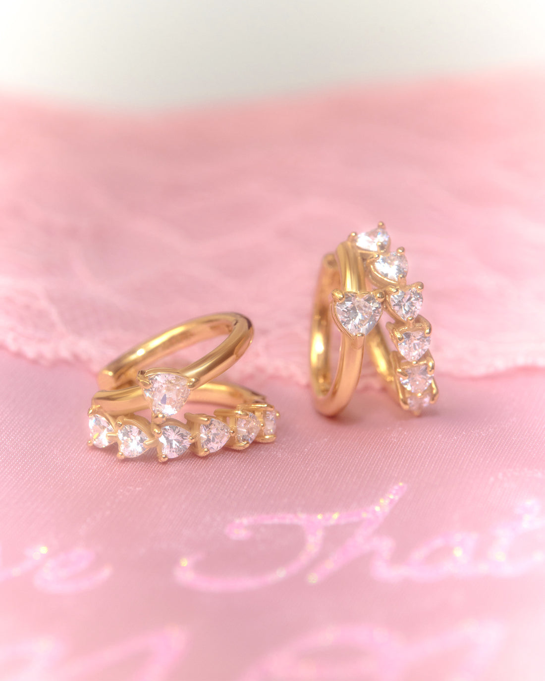 YVIS Double Band Stainless Hoop Earrings - Luminous Love Collection
