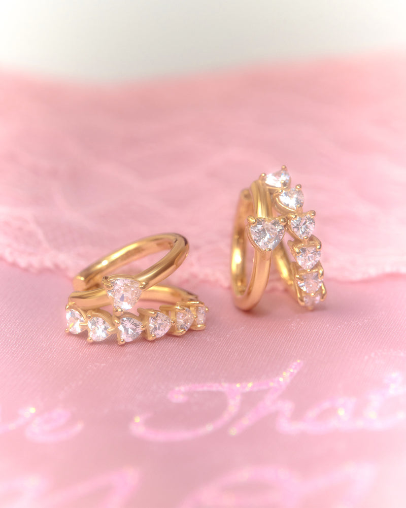 YVIS Double Band Stainless Hoop Earrings - Luminous Love Collection