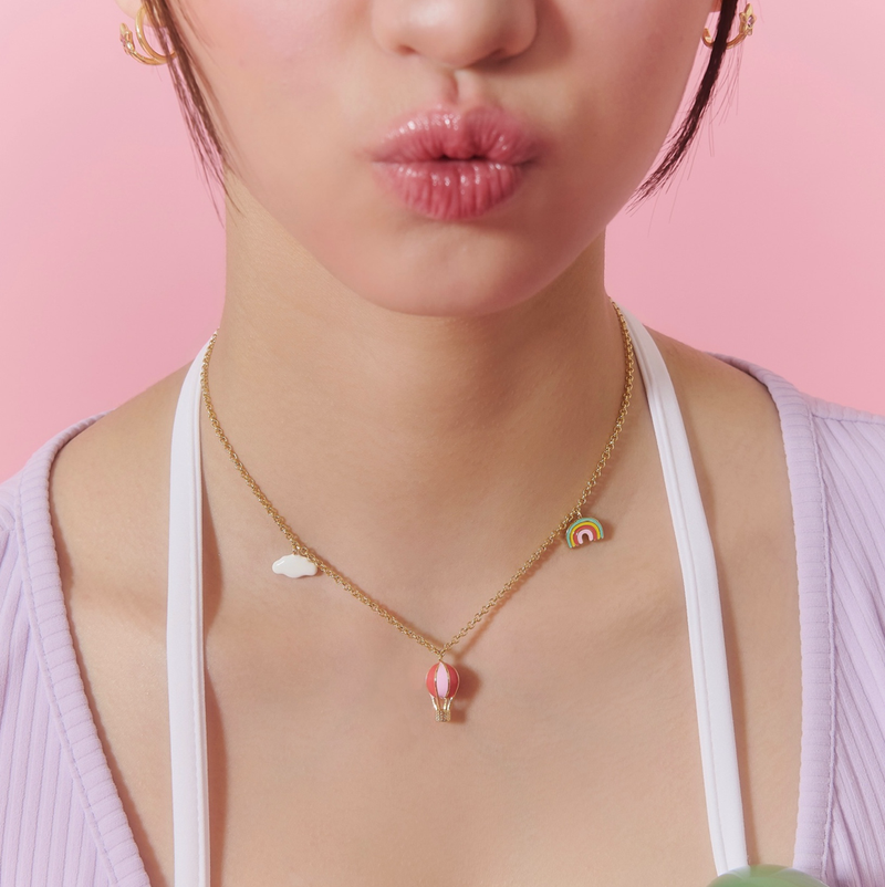 YVIS Happy Sunday Brass Necklace - YVIS x HAPPY SUNDAY hover