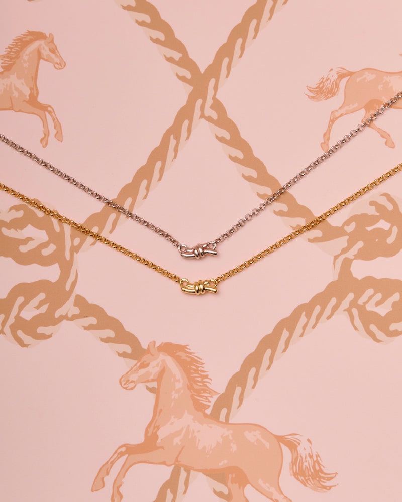 YVIS Tiny Tangle Brass Necklace - Howdy Collection hover