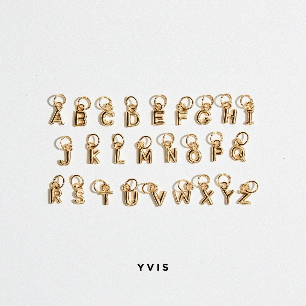 Petite Alphabet Pendant (Gold)