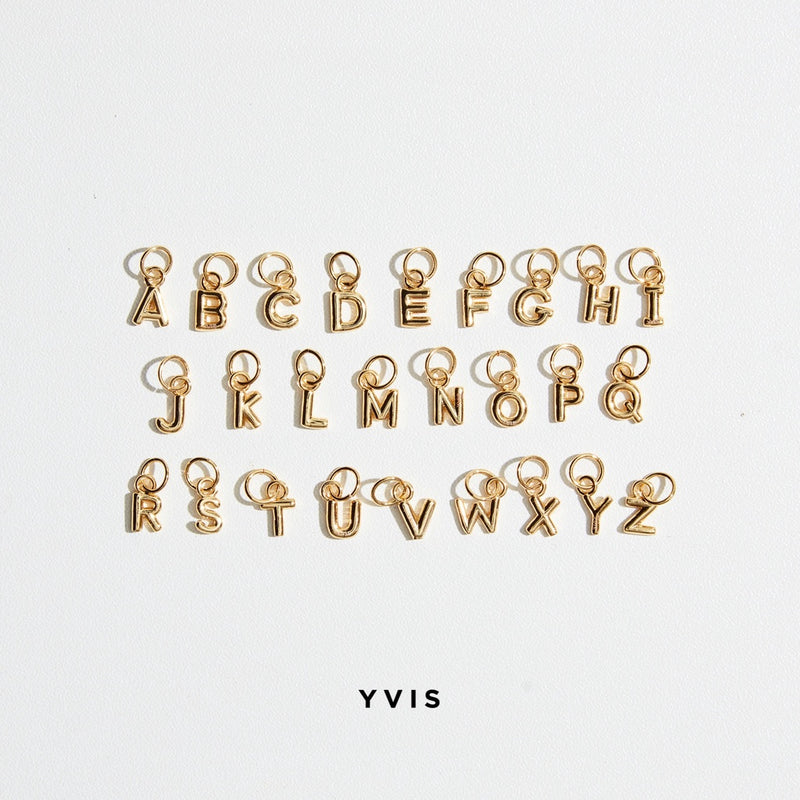 Petite Alphabet Pendant (Gold)
