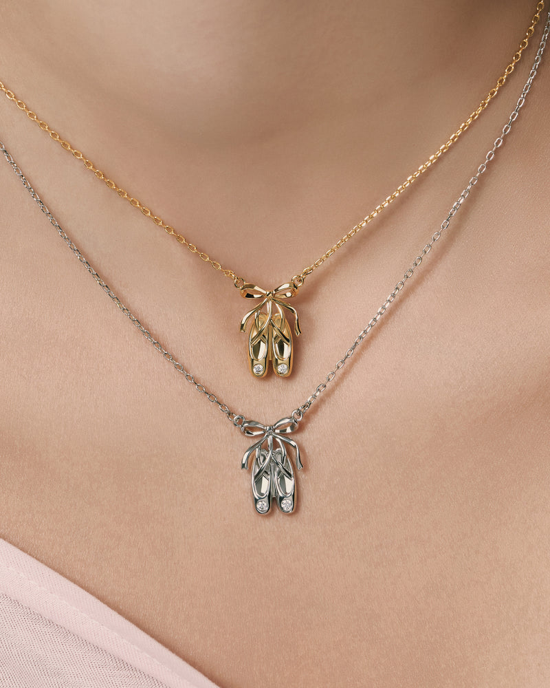 YVIS Ballet Brass Necklace - Swanlake Collection hover