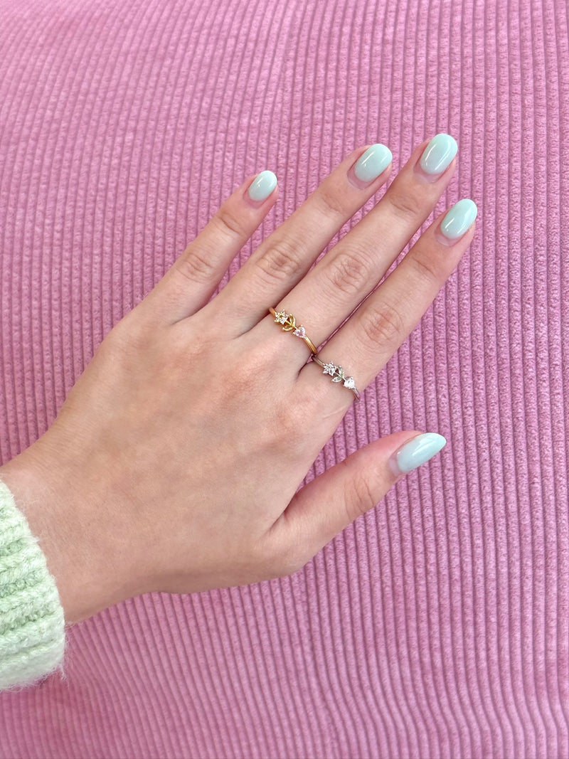 YVIS Fleur Brass Ring - Posy Collection (4-8) hover