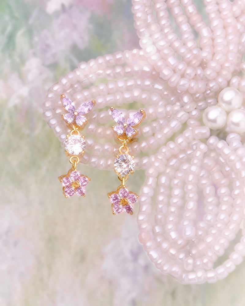 YVIS Jewel Winx Brass Drop Earrings - Posy Collection
