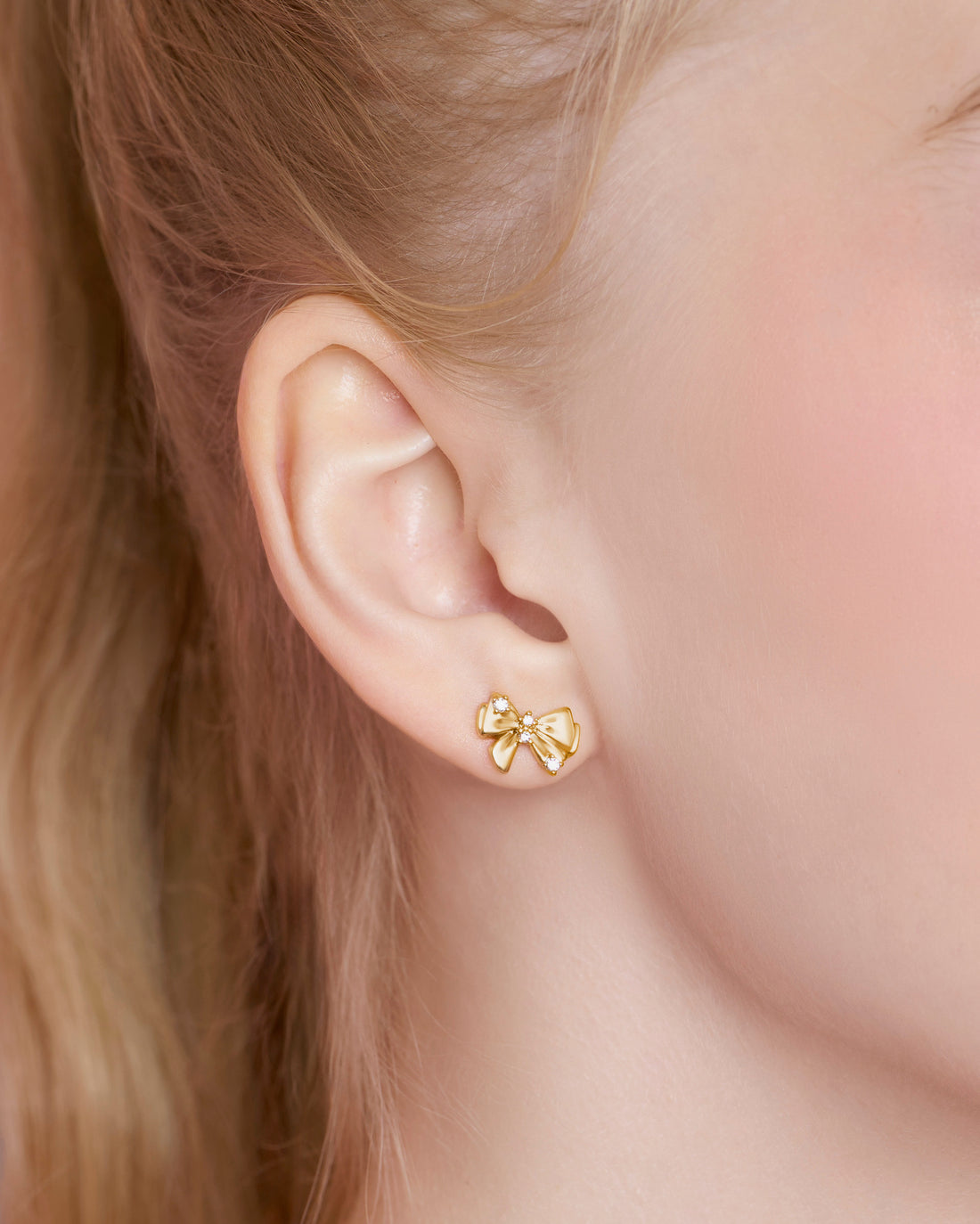 YVIS Double Tie Brass Stud Earrings - Casa Collection
