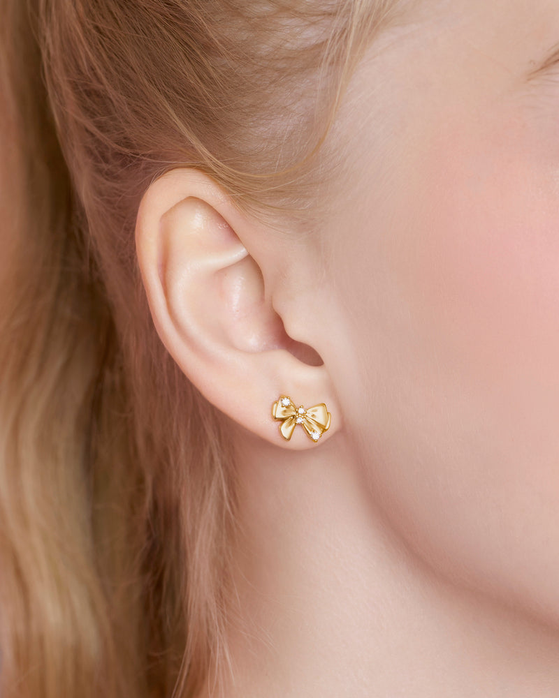 YVIS Double Tie Brass Stud Earrings - Casa Collection