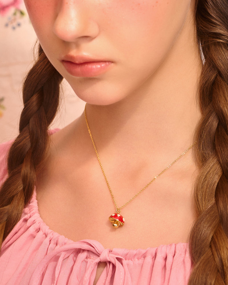 YVIS Shroomie Brass Necklace - Harvest Collection