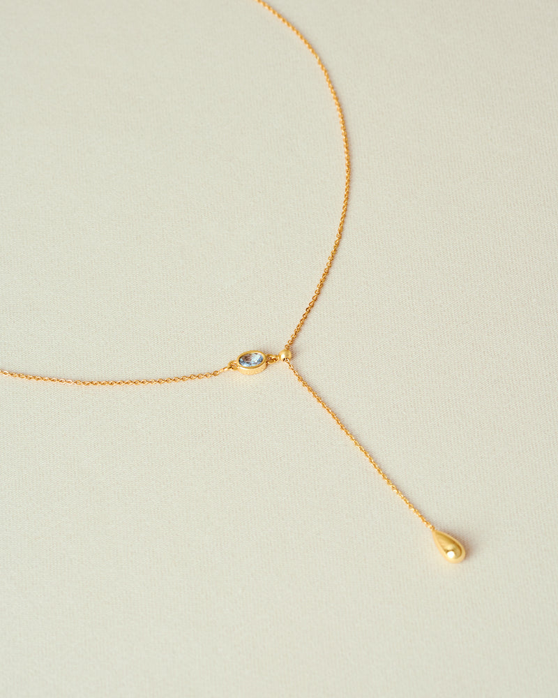 YVIS Oval Drop Brass Necklace - FUNDAMENTAL Mitr X YVIS