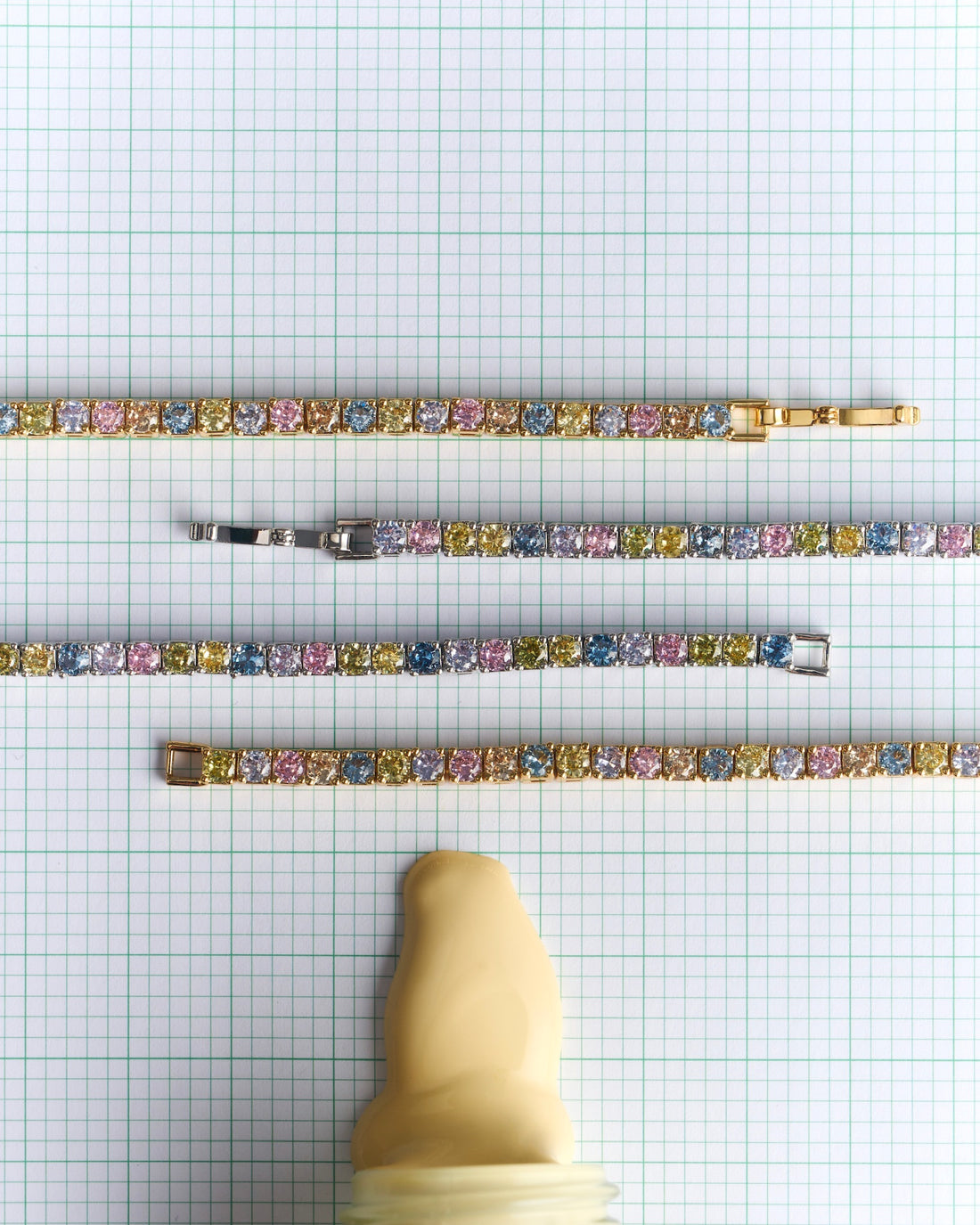 YVIS Hue Tennis Bracelet Brass Bracelet - Palette Collection