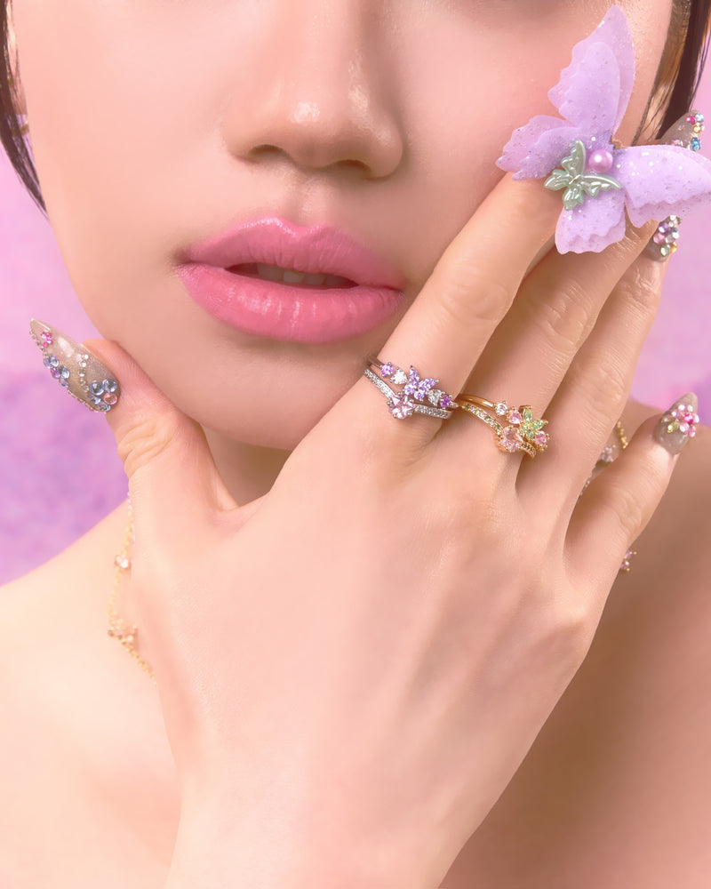 YVIS Pollen Brass Ring Set - Posy Collection hover