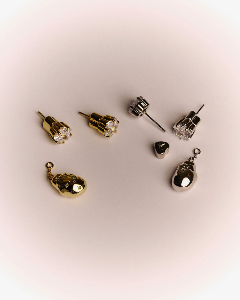 YVIS Baroque Illusion Stud Brass Earring - YVIS X Bunny Pretty Demand hover