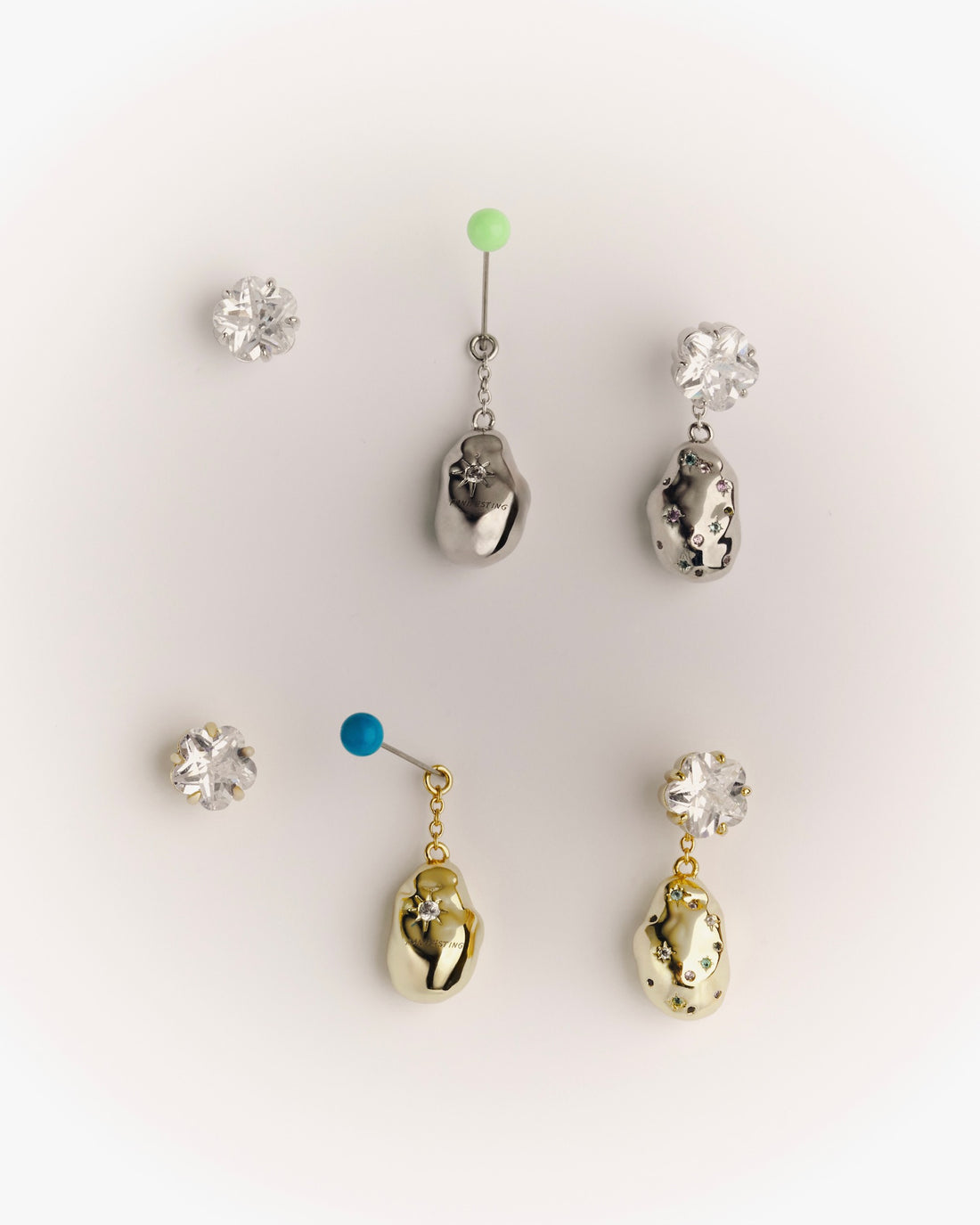 YVIS Baroque Illusion Stud Brass Earring - YVIS X Bunny Pretty Demand