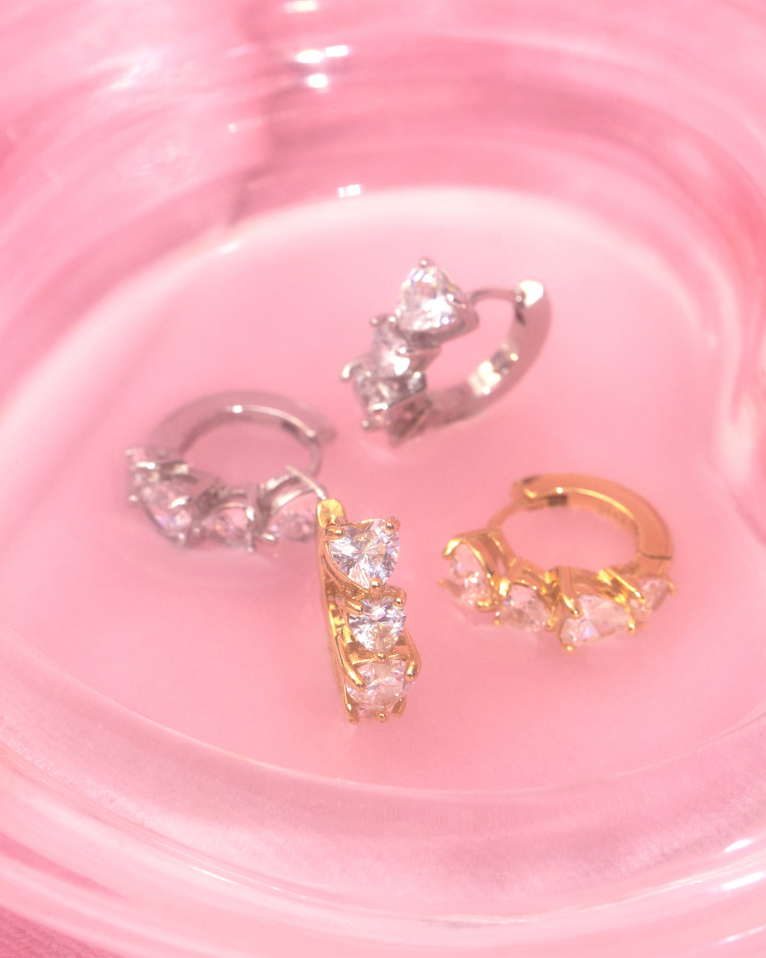 YVIS Lighthearted Stainless Hoop Earrings - Luminous Love Collection