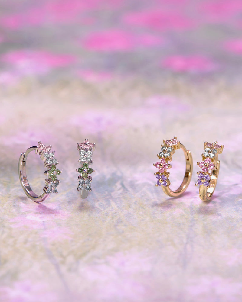 YVIS Iris Brass Hoop Earrings - Posy Collection