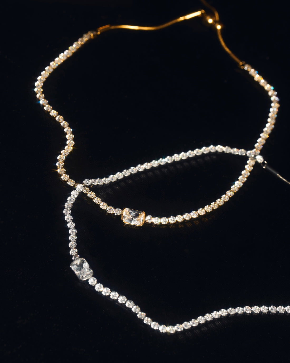 YVIS Oblong Tennis Stainless Steel Necklace - YVIS X FABRIQUE