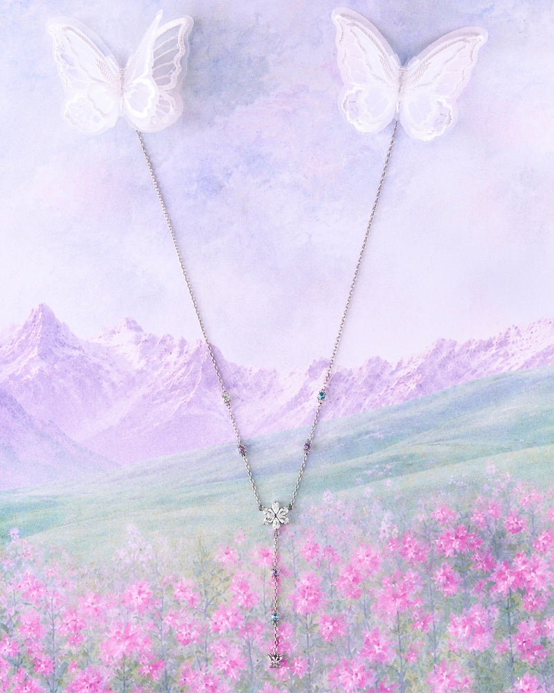 YVIS Glitz Brass Necklace - Posy Collection hover