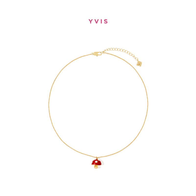 YVIS Shroomie Brass Necklace - Harvest Collection hover