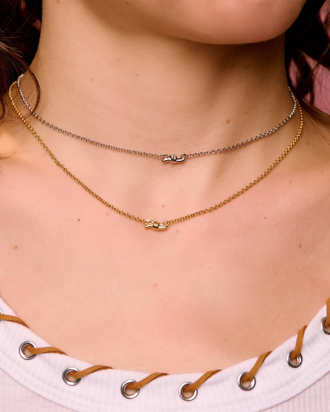 YVIS Tiny Tangle Brass Necklace - Howdy Collection