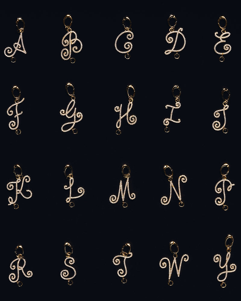 YVIS Alphabet Brass Pendant - YVIS X Bunny Pretty Demand hover