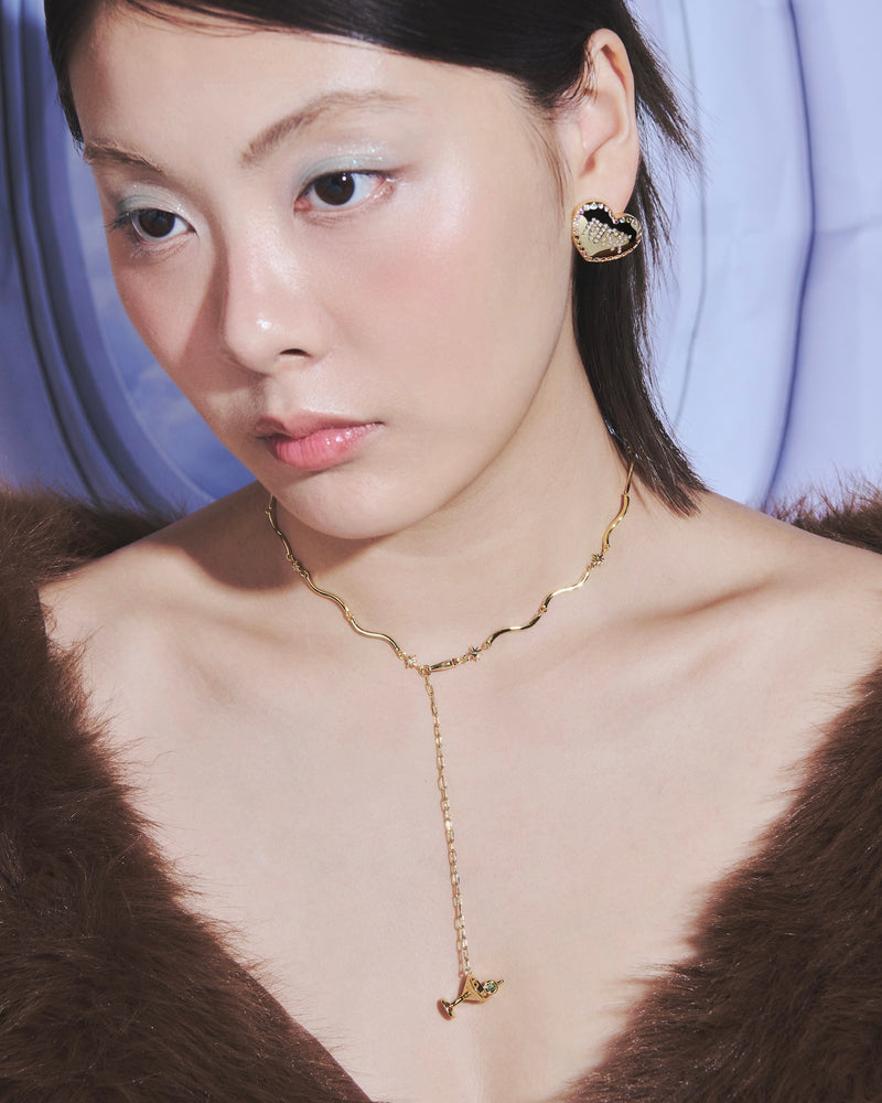 YVIS As If (Martini) Brass Necklace - YVIS X Bunny Pretty Demand