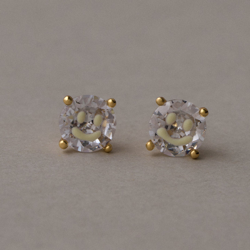 YVIS I Am Okay Brass Stud Earrings - YVIS x PAT CHAYANIT Emotional Support Centre
