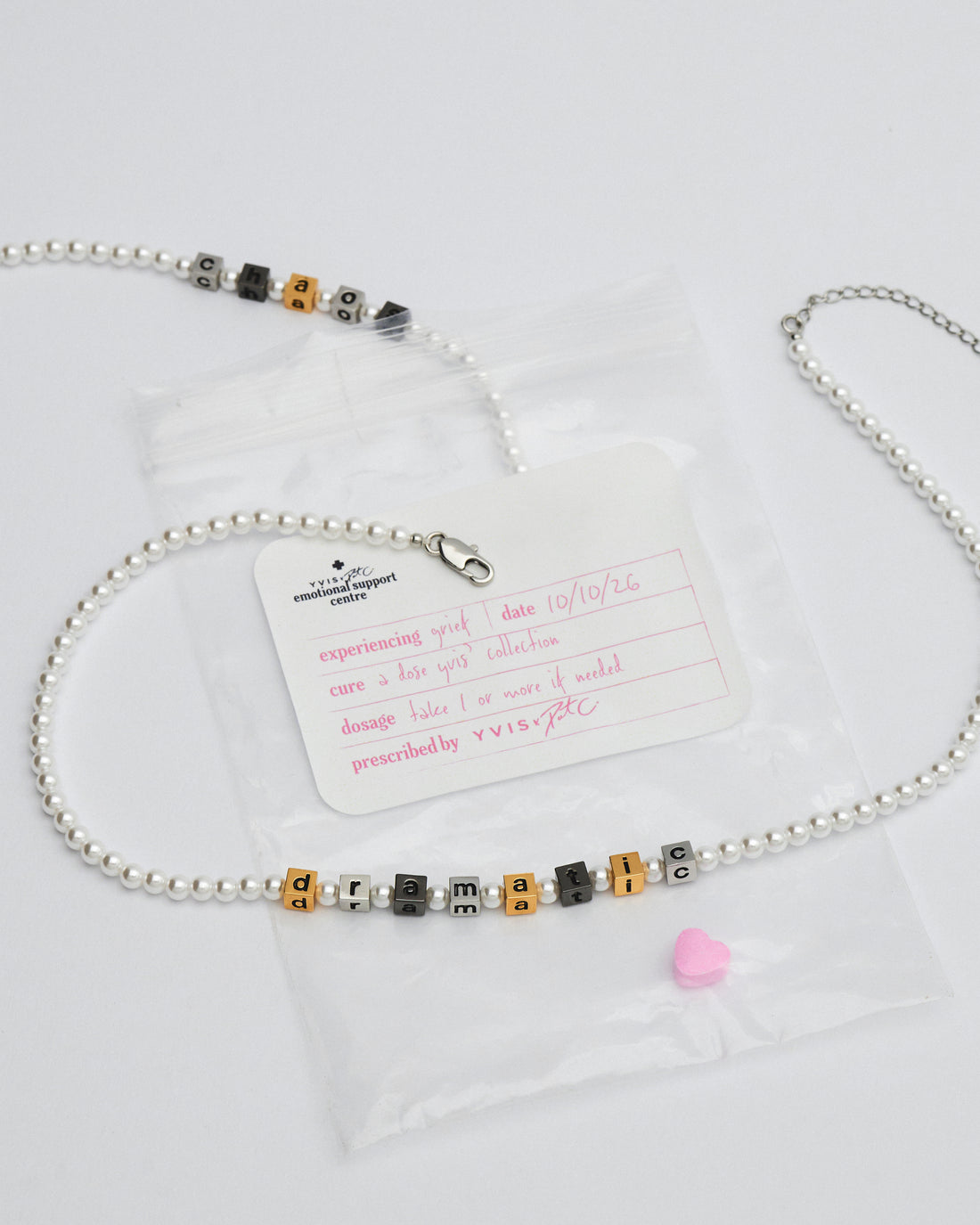YVIS Pearl Drama Brass Necklace - YVIS x PAT CHAYANIT Emotional Support Centre