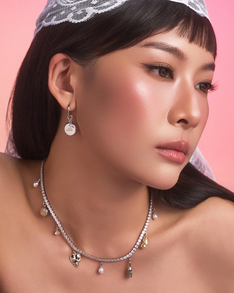 YVIS All Good Brass Hoop Earrings - YVIS x PAT CHAYANIT Emotional Support Centre hover