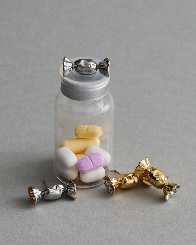 YVIS Toffy Brass Stud Earrings - YVIS x PAT CHAYANIT Emotional Support Centre