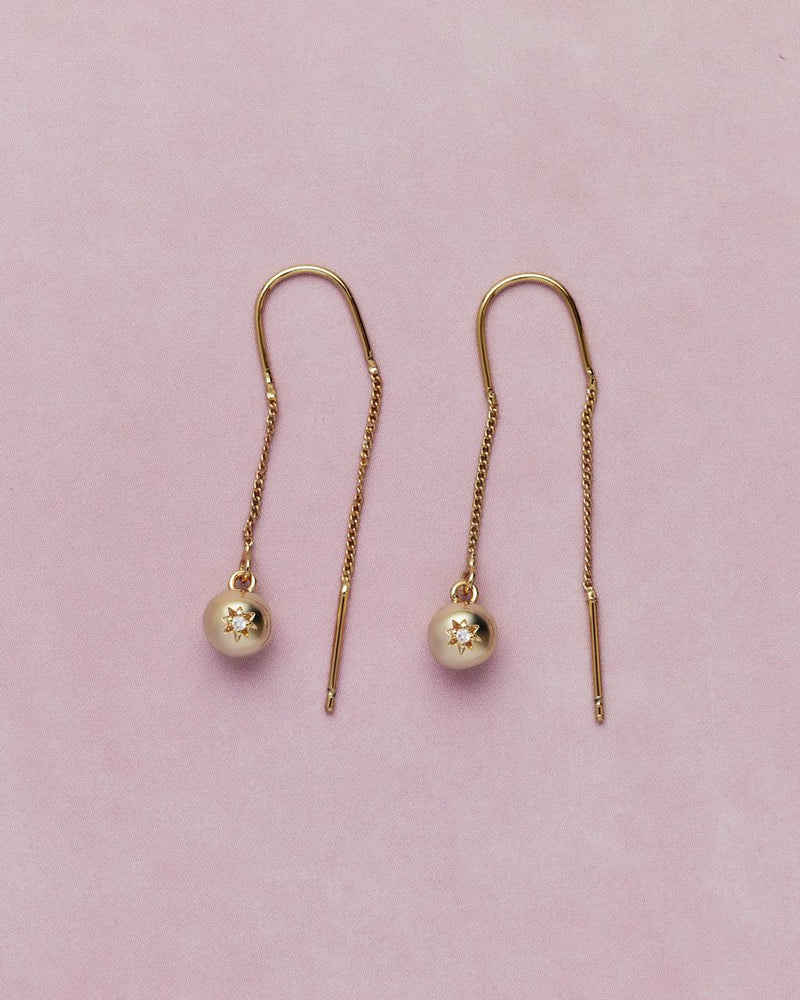 YVIS Pitcher Brass Threader Earrings - FUNDAMENTAL Mitr X YVIS