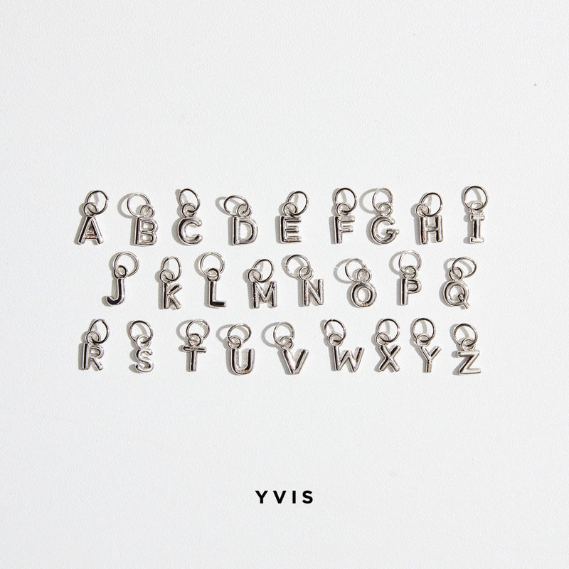 Petite Alphabet Pendant (Silver)