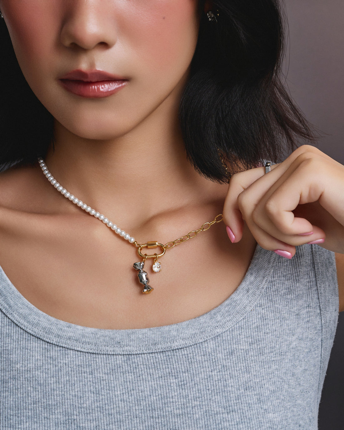 YVIS Comfort Snack Brass Necklace - YVIS x PAT CHAYANIT Emotional Support Centre