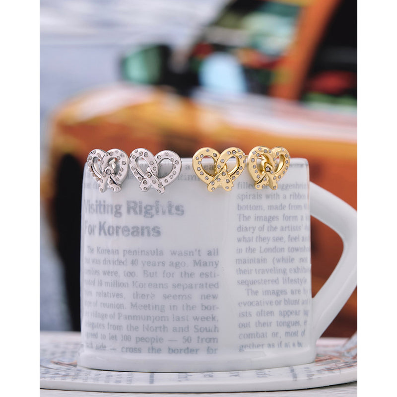 YVIS Hot Bakes Brass Stud Earrings