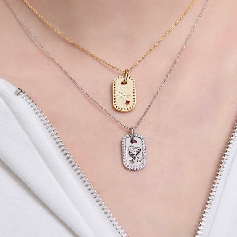 YVIS Tag Brass Necklace - YVIS Shades X Paloy H. hover