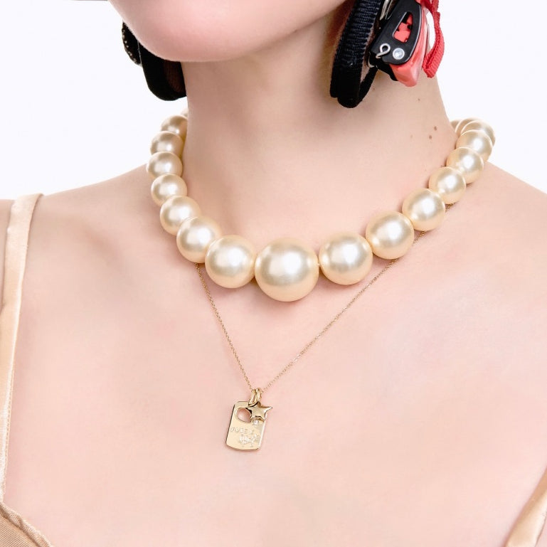 YVIS Glyph Brass Necklace - YVIS Shades X Paloy H. hover